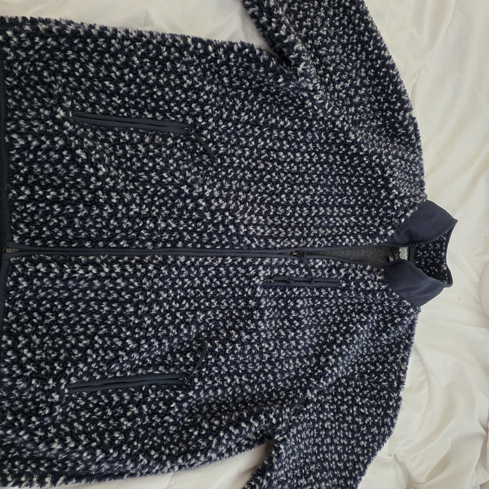 J. Crew Nordic Navy and Gray Sherpa Jacket XXL